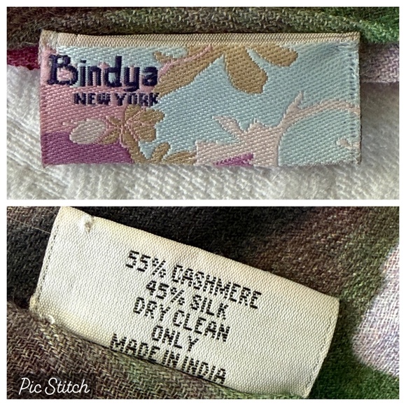 Bindya Silk & Cashmere Floral Scarf - Picture 9 of 9